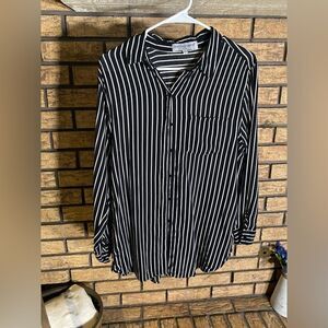 Grand&greene black and white‎ striped blouse